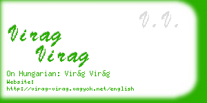virag virag business card